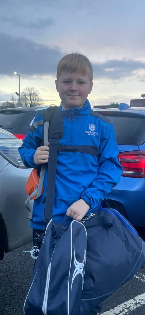 Year 6 @warwickschoolrugby team ‘ready to go’ 😍🏉🔵⚪️ WJS v @clifton_college_rugby u11 today. Tomorrow @wales.rugby v @rugbysouthafrica at the <a href="/principalitysta/">Principality Stadium</a> and Sunday tournament @stroudrfc. Go well lads, play with a smile 😃