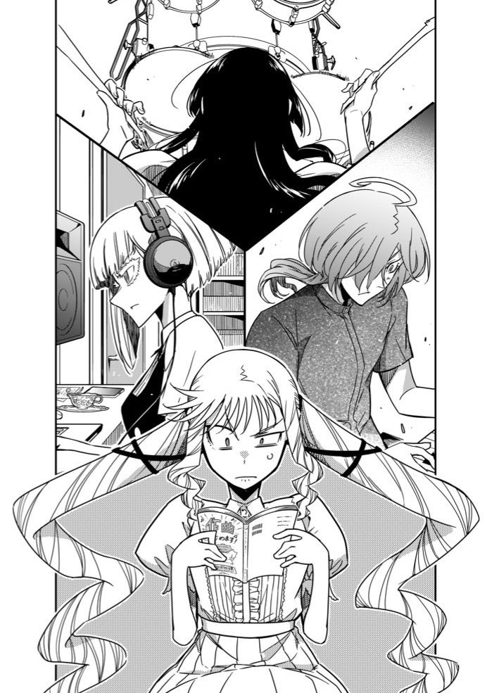今日はヤンアニ発売日‼️
#ロックは淑女の嗜みでして
44話掲載中! 
何やらいつになく難しい顔をしている #ロックレディ の面々…
真剣に取り組んでいるのは…フジロックへの切符を得るために避けられない試練…‼️
その初お披露目舞台とは⁉️
選ばれるのは誰の挑戦作なのか⁉️
是非見届けて下さい!! 