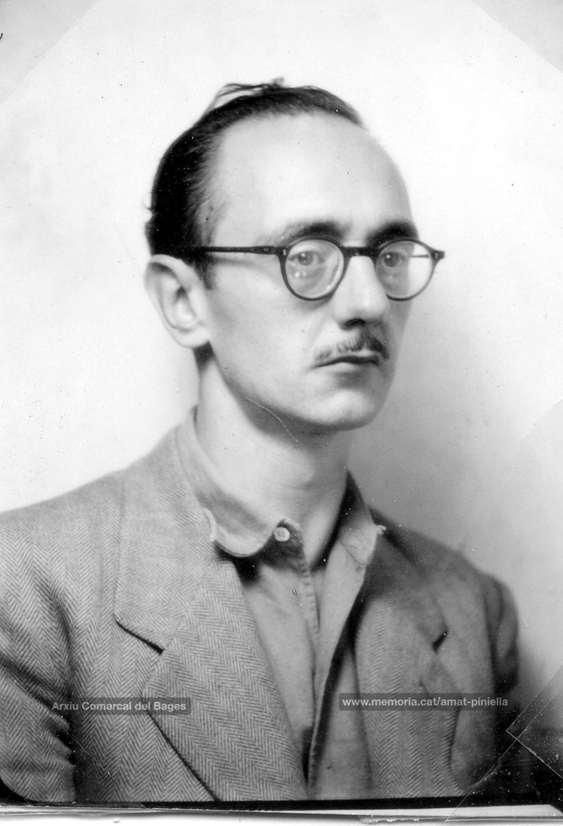 #TalDiaComAvui del 1913 va néixer Joaquim Amat-Piniella, escriptor i intel·lectual #manresà, autor de "K.L. Reich", sobre l'estada dels catalans als camps nazis, una obra de lectura imprescindible. Podeu veure documents, fotografies i escrits seus al web memoria.cat/amat-piniella
