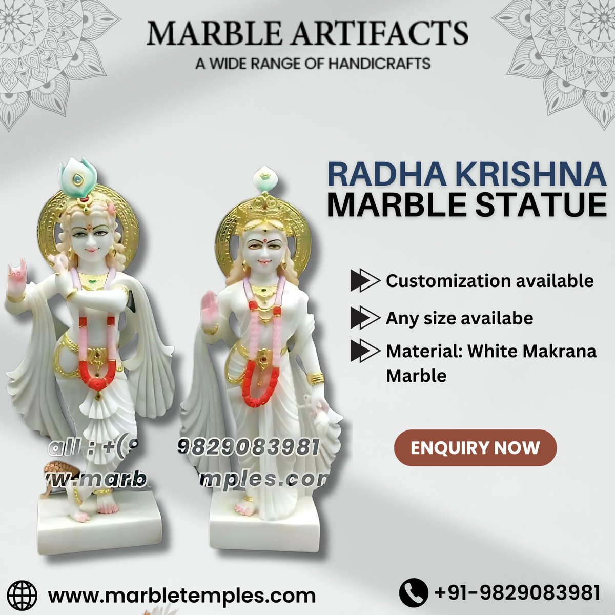marbletemple's tweet image. Order Radha Krishna Marble Statue from Marble Temples
.
Shop now: marbletemples.com/marble-radha-k…
Call us:  +(91)-9829083981
.
#radhakrishnamarblestatue #radhakrishnastatue #godmarblestatue #MarbleTemple  #godstatueformandir #marblestatuemanufacturer