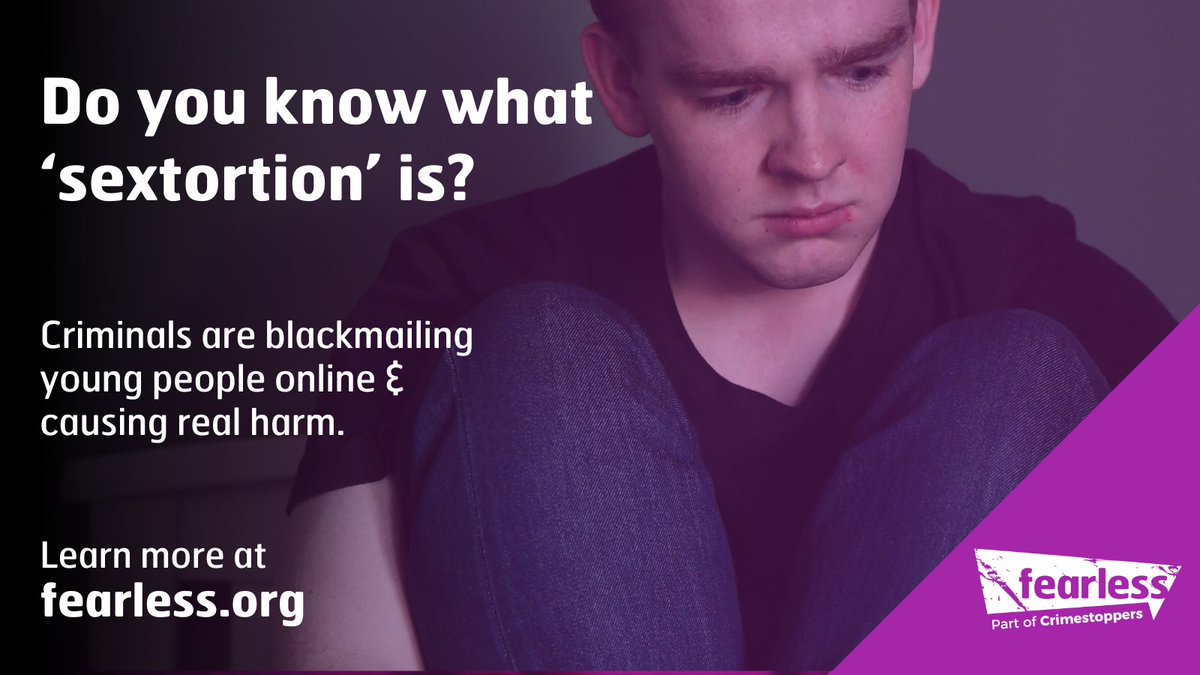 #Sextortion is a form of online blackmail.
It is where criminals threaten to share nude or semi-nude photographs of their victim if money is not paid or if the victim does not comply with some other harmful demand.
Learn more: orlo.uk/j67Hk