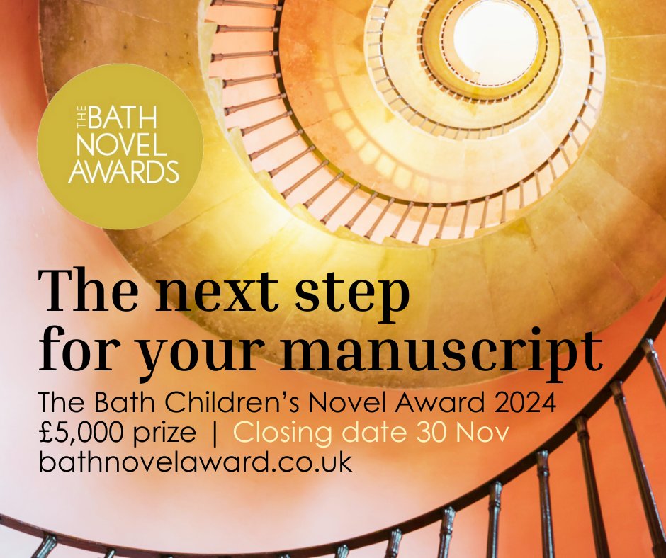💫Emerging children's writers, if you're thinking of stepping up for the #BathChildrensNovelAward 2024, don't miss the deadline! With £5,000 for the winner and Curtis Brown lit agent Enrichetta Frezzato judging, enter by Nov 30th for your chance to shine!  bathnovelaward.co.uk/childrens-nove…
