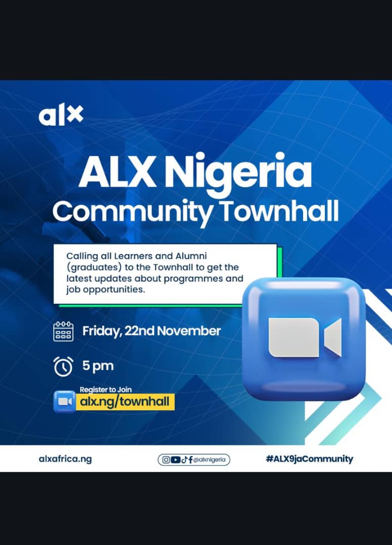 DohouDaniel10's tweet image. There have been some changes within the #ALXAfrica community, and I&apos;m sure you have questions about them :)

 Get the latest updates on our Town Hall today!
Get answers to your questions and #DoTechWithALX!.

  Date: Today!
  Time: 5 PM 
  Zoom: alx.ng/townhall 

#ALX9ja