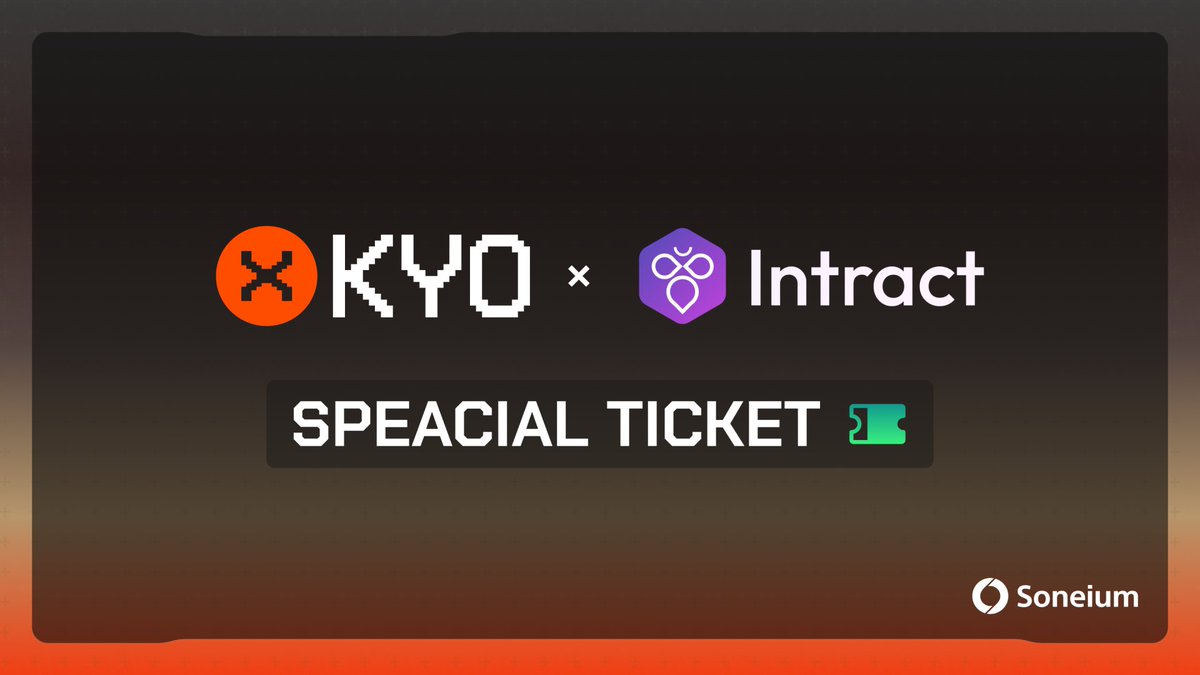Happy to announce our partnership with @IntractCampaign ! 

Complete simple quests on Intract to get an extra ticket

📢Spread the word about Kyo 🥰

link.intract.io/PeTvNw