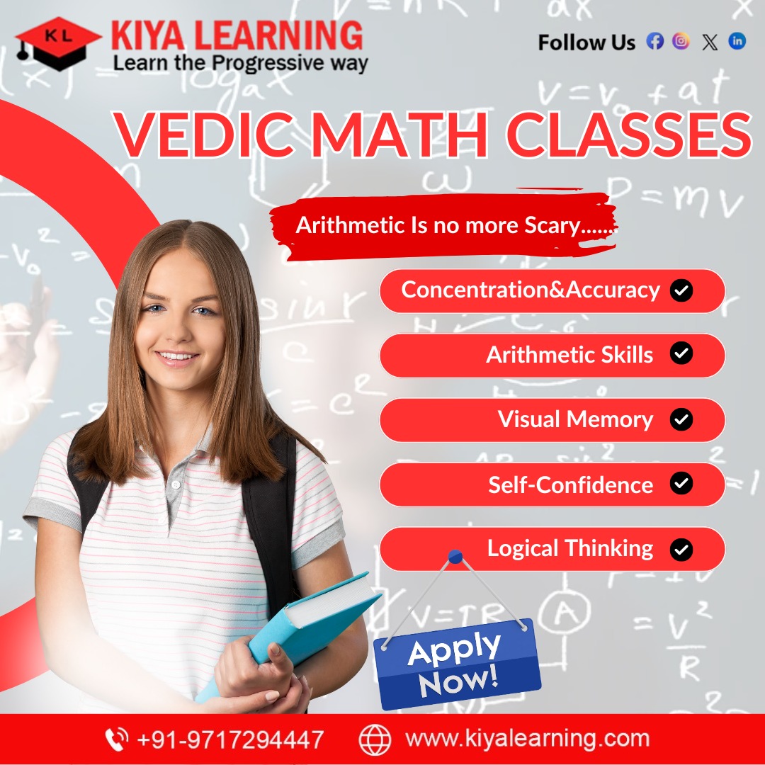 kiya_learning's tweet image. &quot;Unlock your child&apos;s potential with Vedic Math! Boost concentration, accuracy, arithmetic skills,
#VedicMath #MathSkills #ConcentrationBoost #LogicalThinking #SelfConfidence #VisualMemory #ArithmeticSkills #LearnMath #MathMadeEasy #FunWithNumbers #BrainBoost #MathClasses