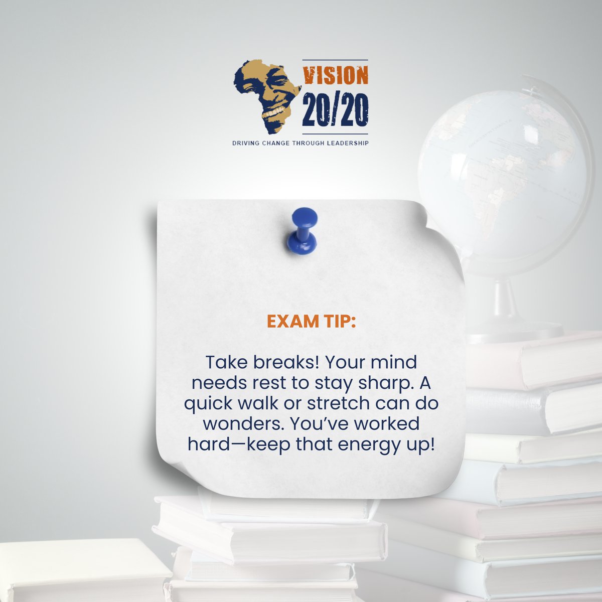 Vision2020_IF's tweet image. 2024 Examination Tips: Taking regular study breaks can significantly enhance your focus and energy levels.

#DrivingChangeThroughLeadership
#ExamTips2024