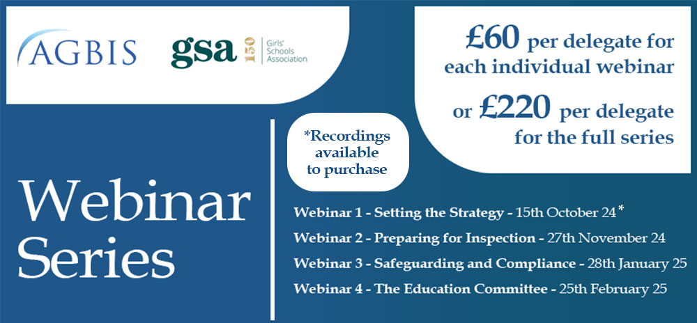 Up next in this four-part series is our 'Preparing for Inspection' webinar on the 27th November -  Understand your responsibilities and get top tips for inspections under the latest ISI framework, focusing on quality assurance and the role of governors. lnkd.in/gcg545-t