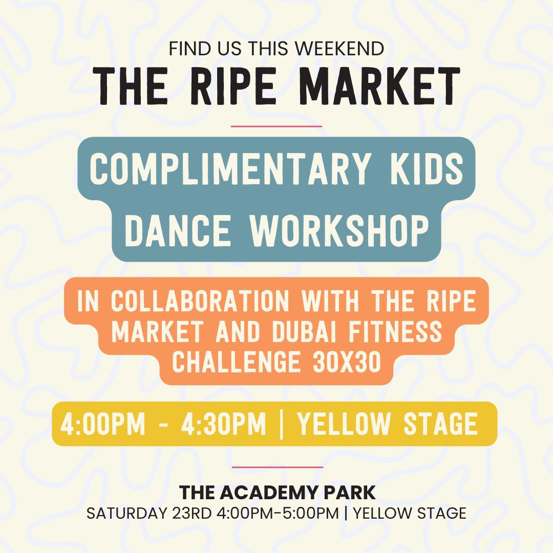 BDA_GCC's tweet image. Join us this Saturday at The Ripe Market for our British Dance Academy Winter Performances! From 4-5PM, enjoy kids&apos; dance workshops &amp;amp; live student performances.

#kidsdanceclassesdubai #dubaikidsactivities #danceclassesforkids #adultdanceclasses #britishdanceacademy #danceclasses