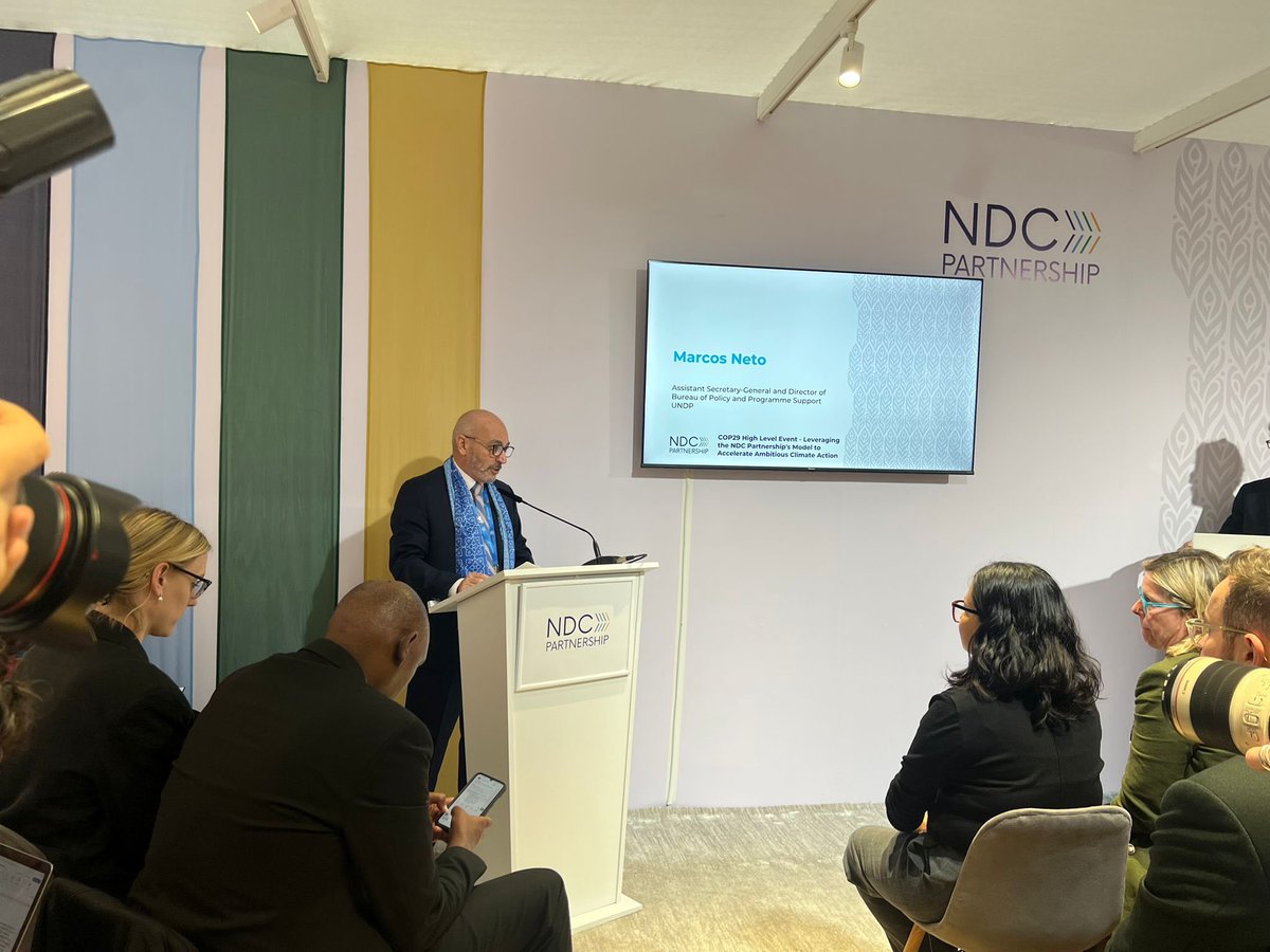 NDCs are the backbone of the #ParisAgreement.
More than ever, we need to reinforce, strengthen, &amp; demonstrate their impact.

My statement at the #COP29- 'Leveraging the NDC Partnership's Model of Collaboration to Accelerate Ambitious Climate Action'
👉 go.undp.org/ovn