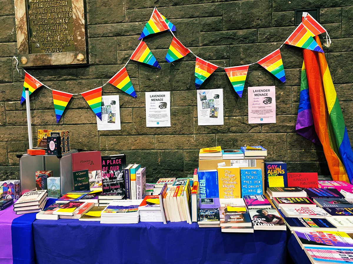 menacesof2019's tweet photo. At the @Lighthousebks’ Edinburgh Radical Book Fair - join us for queer books and three more days of author events!  #readqueerbooks #radicalbookselling https://t.co/HZ390nAl2G