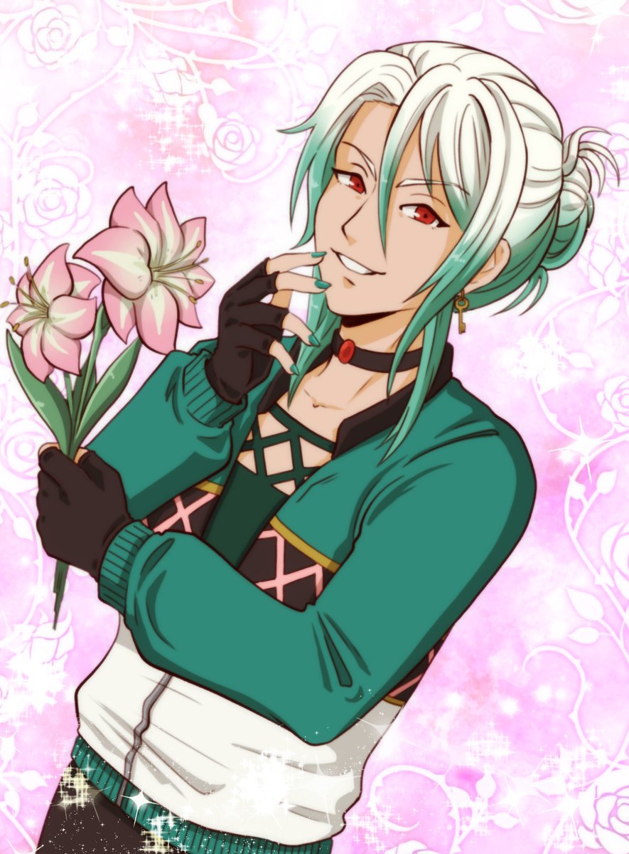 "Pink Amaryllis"
A pretty flower from a scheming little so-and-so...
Noé from <a href="/PrimScribbles/">Prim 🍰</a>'s game project, Sanctuary for the Sleepless