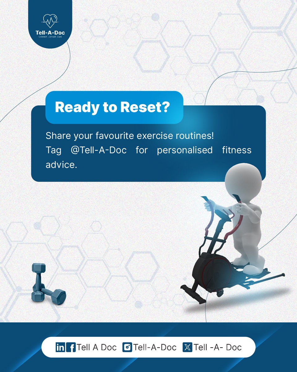 Tell_A_Doc's tweet photo. 🚨 Don't wait for burnout! 📍

 Take a break this weekend &amp; prioritize self-care! 🤗

Exercise is a great way to beat stress! 🏋️‍♀️ 
Don’t miss it this weekend 📌

#fitness #Exercise #selfcare #WellnessJourney #fridayfitness #telladoc https://t.co/NnueL3go0p