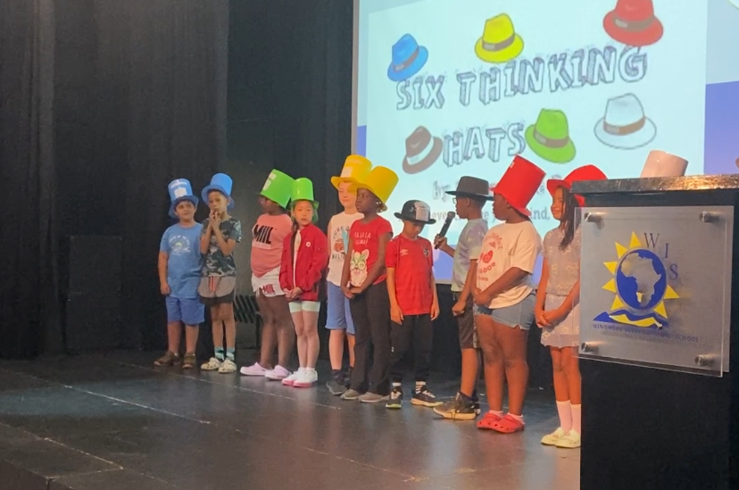 marcellevleenen's tweet image. Grade 3s at @WISNamibia  using De Bono&apos;s Thinking Hats to explore natural disasters - moving from facts to emotions to analysis. Deep learning is about information, connection &amp;amp; perspective. This is the #PYP in action! #Inquiry #LearningAtWIS&quot;