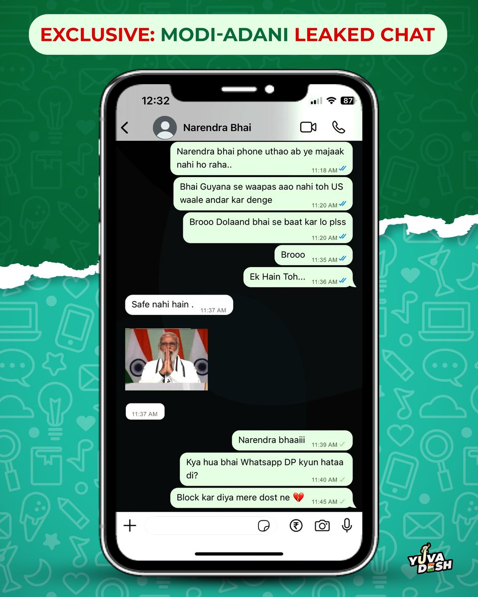 🚨 EXCLUSIVE : Leaked Chat Between Modi &amp; Adani 😳