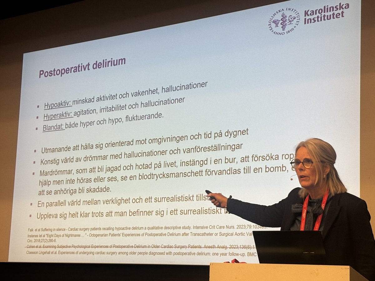 Elin Karlsson (@elinmakarlsson) on Twitter photo ”Dokumentation i all ära men det har gått överstyr. Vi måste prata mer med patienterna” Klokt av Ulrica Nilsson professor och ssk <a href="/karolinskainst/">Karolinska Institutet</a> föreläser om postoperativ vård och vikten att uppmärksamma kognitiv svikt postoperativt på SwERAS-dagarna ”Dokumentation i all ära men det har gått överstyr. Vi måste prata mer med patienterna” Klokt av Ulrica Nilsson professor och ssk <a href="/karolinskainst/">Karolinska Institutet</a> föreläser om postoperativ vård och vikten att uppmärksamma kognitiv svikt postoperativt på SwERAS-dagarna