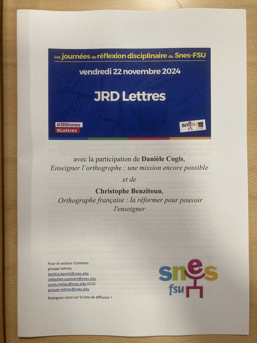 SandCharrier's tweet photo. Avec des intervenants et intervenantes de choix #JRDSnes #Lettres Cc @SNESFSU https://t.co/7uMIaamMgy