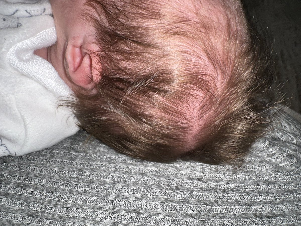 listen… the newborn stage is rough. but we’ve spent more time belly laughing about burps &amp; farts than I care to admit. 
also, she’s gorgeous in every way but her hair is the bestttt, so fluffy and soft.