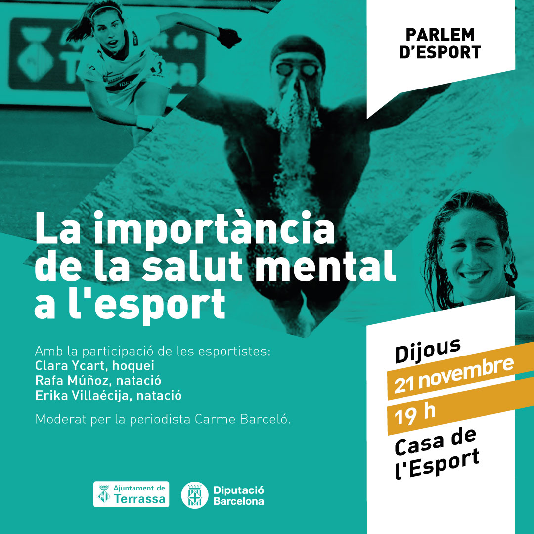 🧠Ahir vam assistir a la jornada "La importància de la salut mental a l'esport" organitzada per <a href="/ajterrassa/">Ajuntament de Terrassa</a> <a href="/EsportTerrassa/">Esports Terrassa</a> 

💬 <a href="/erikavillaecija/">erika villaecija</a>, Rafael Muñoz i <a href="/claraycart/">Clara Ycart Canal</a>  van reflexionar sobre por, pressió i autoexigència constant en el món de l’esport.

#EsportsDiba