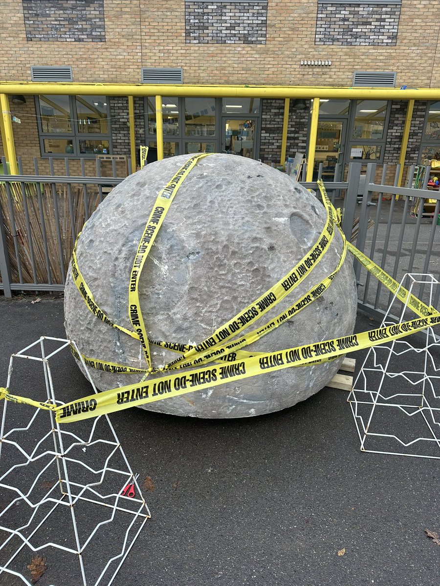 The moon has fallen from the sky and landed in the playground. When did this happen?? <a href="/theliteracytree/">Literacy Tree</a>