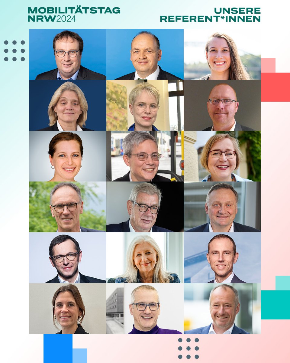 👥 Ob aus der Mobilitätsbranche, der Forschung oder der Wirtschaft: Die Expertinnen und Experten für den #MobilitätstagNRW <a href="/VerkehrNRW/">Mobilität NRW</a> sorgen am 12.12. für einen spannenden Austausch. ➡️ Zur Übersicht: mobilitaetstag.nrw/referentinnen
