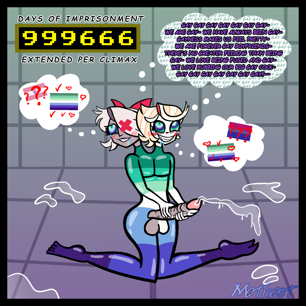 Mothost8's tweet photo. i uhh... got pretty carried away with themes for this one lol
#charliemorningstar #vaggie #hazbinhotel #nsfw #fused #conjointment #brainwashed #hypnosis #permanent #boyfriends #gay #tftg #latex #asylum #sexualitychange #happytrance https://t.co/ujDyh67kf2