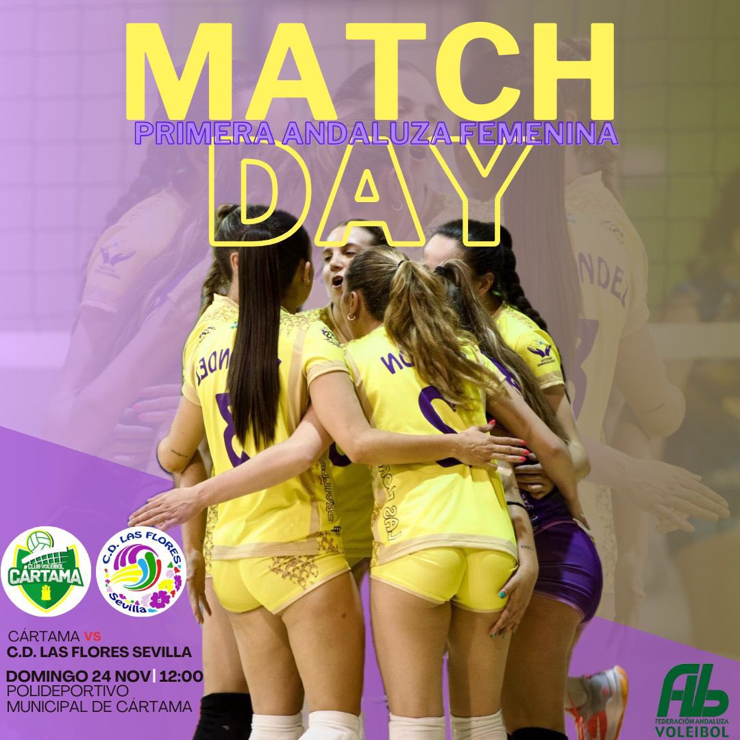cdlasflores's tweet photo. 🚨Jornada 7🚨

Esta semana viajamos hacia Málaga en busca de una nueva victoria en territorio malagueño 💪🏽⚔️.

📅 Domingo 24 de noviembre

⚔️ Cártama

⏱️ 12:00 H

🏟️ Polideportivo Municipal de Cártama 

¡¡Vamos chicas!! 💜⚔️💛 https://t.co/VZ4M4PPDum