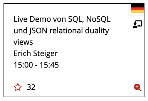 The conclusion from my talk yesterday at the <a href="/DOAGeV/">DOAG e.V.</a> 

"The data model must be relational - everything else is a matter of (duality) view"

<a href="/Oracle/">Oracle</a> <a href="/bch_t/">Beda Hammerschmidt</a>