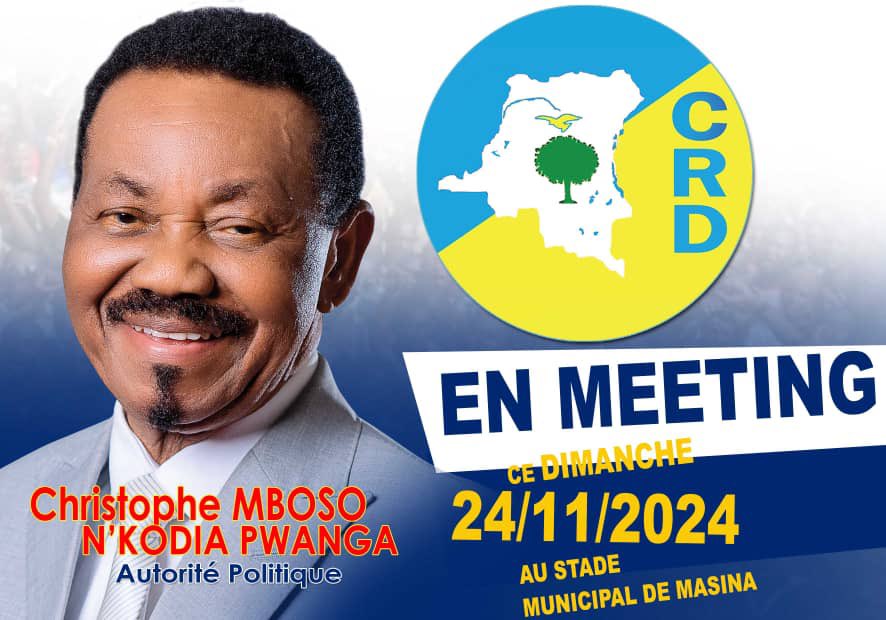 KanyindaPat's tweet photo. Le Patriarche de la Nation Christophe MBOSO en mega meeting populaire de soutien au Chef de l’État FATSHI BÉTON et au CHANGEMENT DE LA CONSTITUTION, au stade municipal de Masina, ce dimanche 24/11/24, à 11H00 !🔥

Plus de cents milles kinois sont attendus à ce grand rendez-vous ! https://t.co/kj5WD5Tq0s
