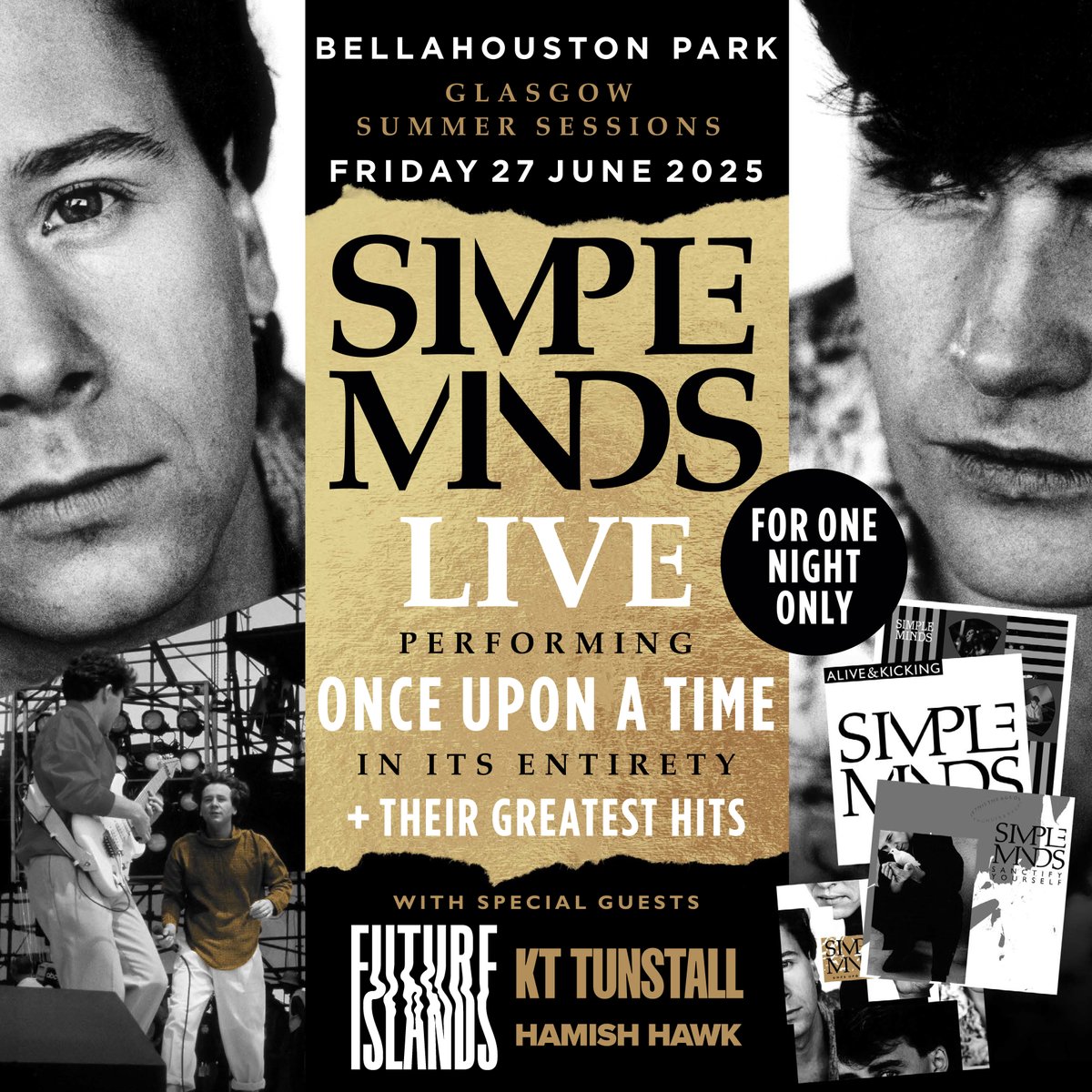 Today, Simple Minds reveal further details about their highly anticipated concert at Bellahouston Park. For one night only, they will perform their 1985 album 'Once Upon A Time' in its entirety to celebrate its 40th anniversary, along with a selection of their greatest hits.