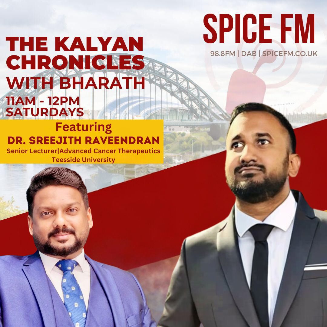 🌟Dr Sree is going On-Air this Saturday 23rd November 2024 at 11:00am on SPICE FM Radio (98.8)
🎙️Tune in to catch his inspiring talk on cutting-edge research, breakthroughs in cancer nanotherapeutics, and much more.  
📡Online: spicefm.co.uk/radiochannel/s…
