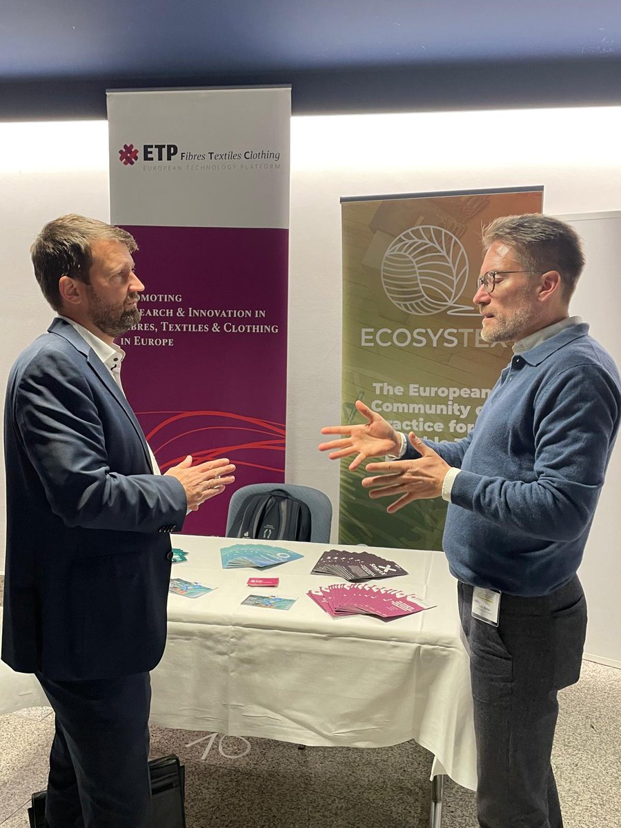 Last week, our SG &amp; Sustainability Programme Officer were present at the ADD conference in Stuttgart🇩🇪

Our SG gave a keynote speech about EU research for textile sustainability, highlighting the role of innovation &amp; collaboration in advancing the sector towards a greener future.