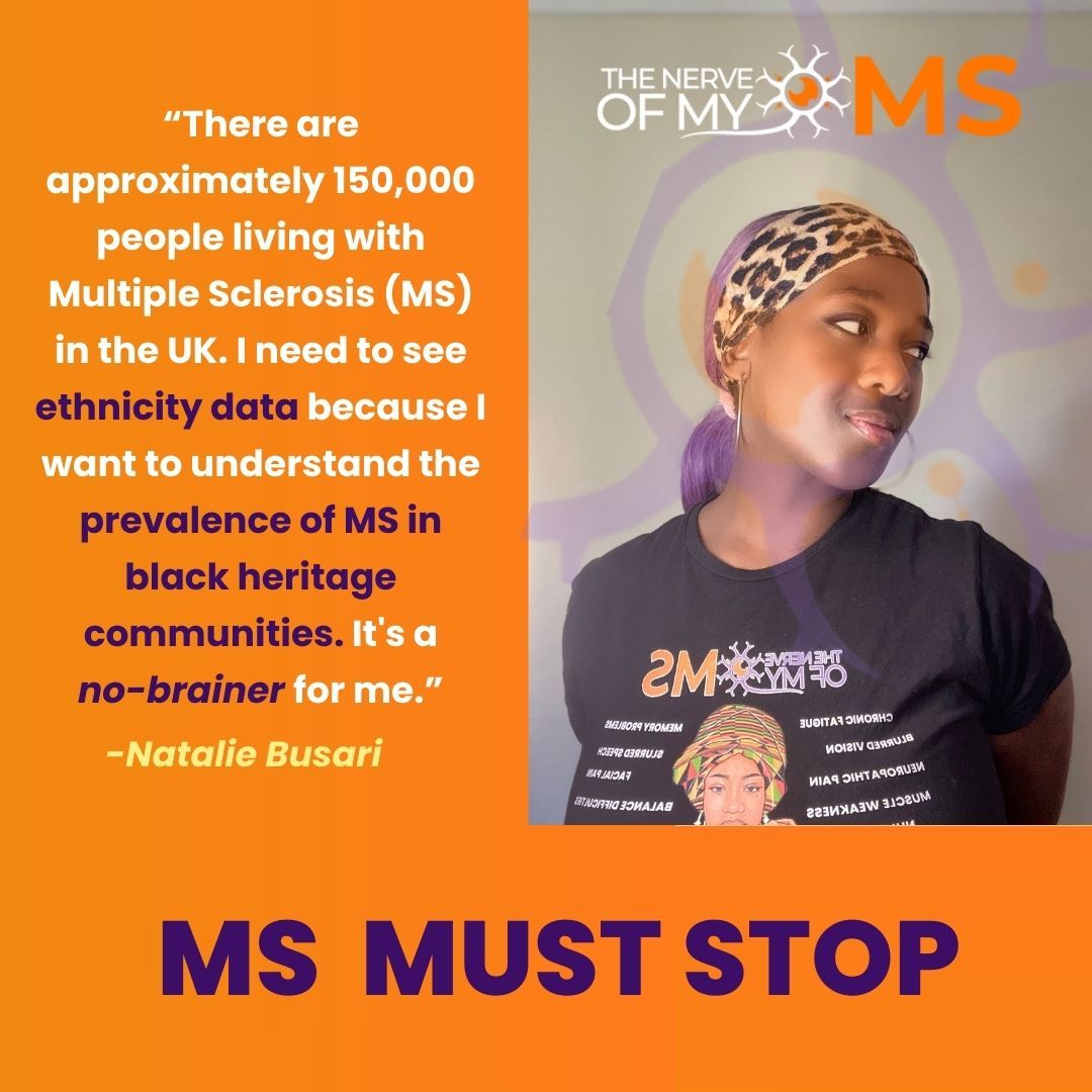 There are approximately 150,000 people living with multiple sclerosis (MS) in the UK. I need to see ethnicity data because I want to understand the prevalence of MS in black heritage communities. It's a no-brainer for me.

Differences in Diagnosis:
There may be underdiagnosis or