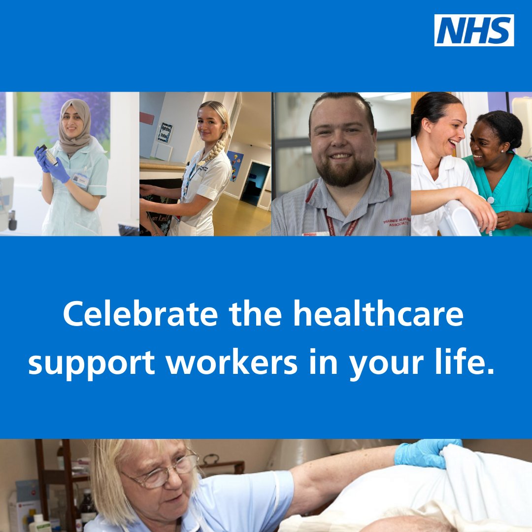 The NHS will be celebrating its healthcare support workers this weekend as part of #NursingSupportWorkersDay and #MSWCelebrationDay. 

Join us in the celebrations by thanking the healthcare support workers in your life. 

@TeamCNO_