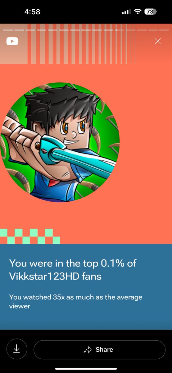 wawaiber's tweet photo. Top 0.1% in @Vikkstar123 minecraft channel https://t.co/vPx0qASxkI