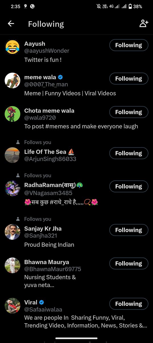 रात 8 बजे तक 80 लोगो को अनफॉलो करूंगा 
क्यों कि वो लोग 2k ,3k,4k follower लेकर अपने आपको सेलिब्रेटी समझते है 😂 🙏