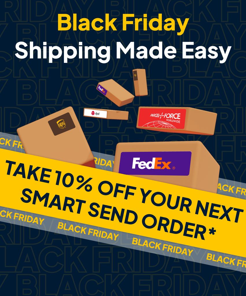 🖤 Get Your Business Ready This Black Friday! 🖤

Now’s the time to save 10% on premium couriers like DPD, UPS, FedEx, and Parcelforce with Smart Send! 📦✨

Use code SAVEMORE10 at checkout and prepare your shipments for the holiday rush.

👉 parcel2go.com/promotions/bla…

#BlackFriday