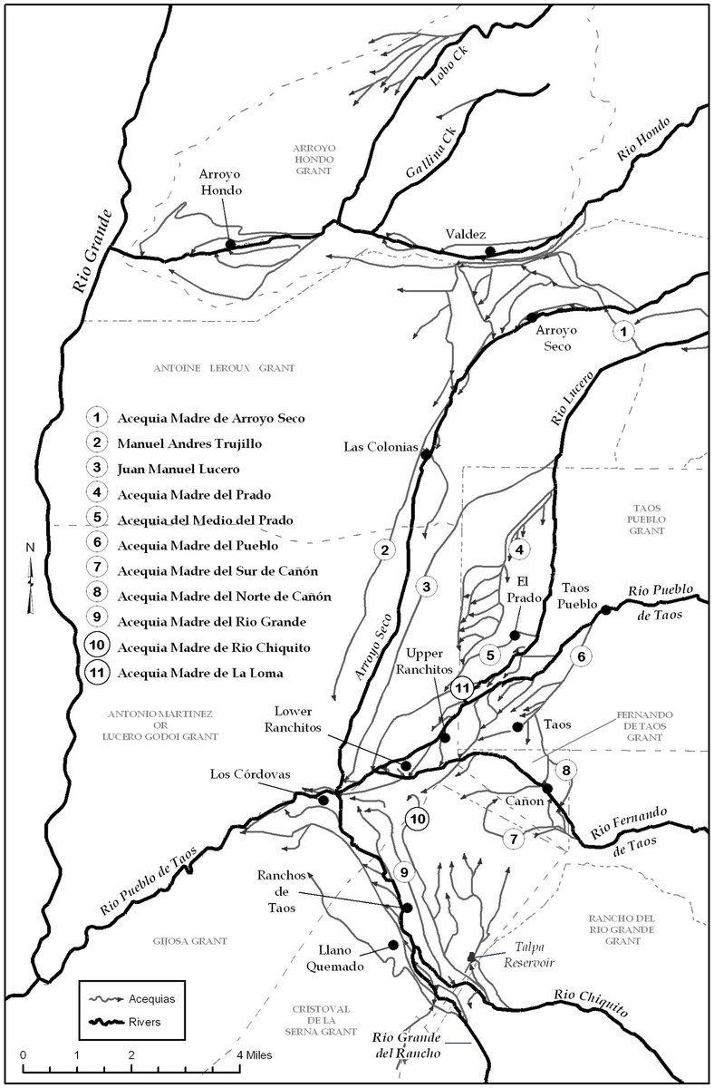 #30DayMapChallenge 2024 Day 22: Two Colors
Today, I present a map made of the Taos Valley (New Mexico, USA) Spanish acequia network. #QGIS