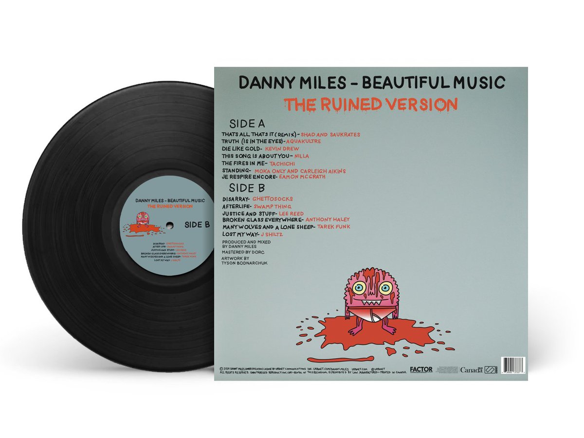 Danny Miles' Beautiful Music The Ruined Version is a collection of collabs from some of the most respected names in Canadian hip hop &amp; alternative music <a href="/shadkmusic/">shadkmusic</a> <a href="/BiggSoxx/">Saukrates</a> <a href="/GHETTOSOCKS/">Pico da Guy, yo.</a> Kevin Drew <a href="/NiLLaMusic/">Night Phoenix</a> <a href="/SwampThingRaps/">SLAP SLAP</a> <a href="/MOKA_ONLY/">MOKA ONLY</a> @amonmcgrath +...

dannymiles.bandcamp.com/album/beautifu…