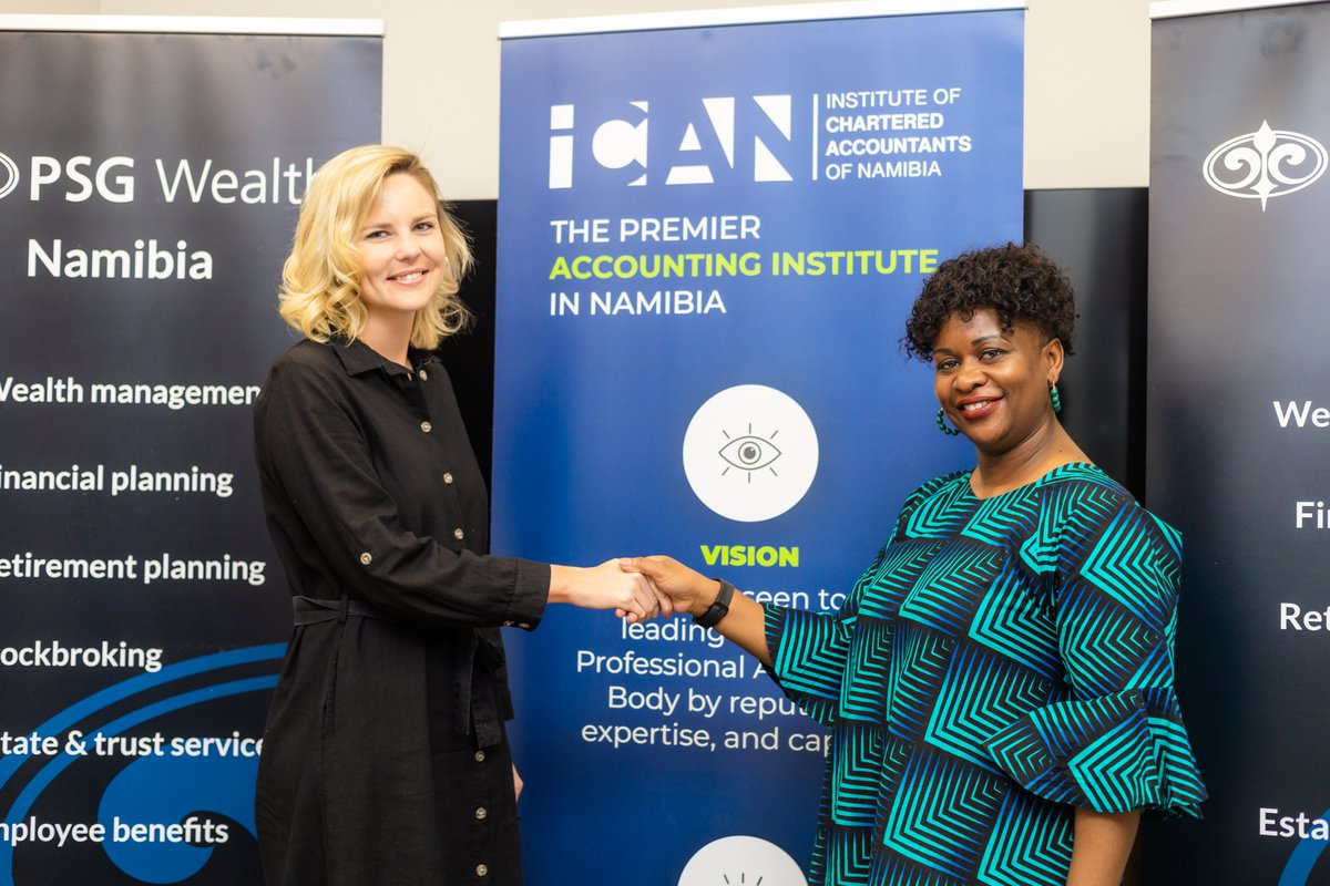PSGNamibia's tweet image. We are proud to announce a groundbreaking three-year partnership with the Institute of Chartered Accountants Namibia to elevate financial education for professionals.
 
Cheers to being one step closer to bridging the gap n financial education.