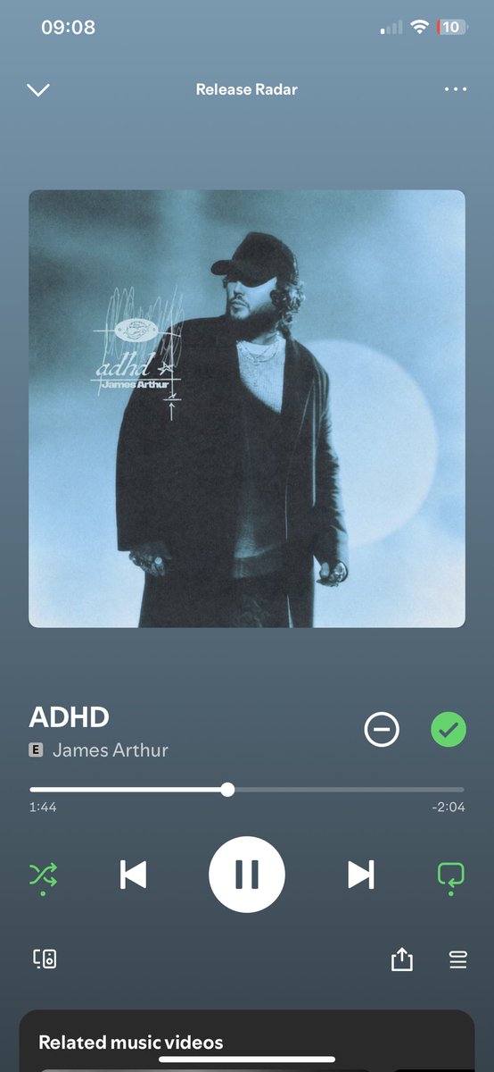 Always a good day when <a href="/JamesArthur23/">James Arthur</a> drops new music 🥳🥳🥳🔥🔥🔥🔥 love love love ❤️
#ADHD  #NewMusicFriday
