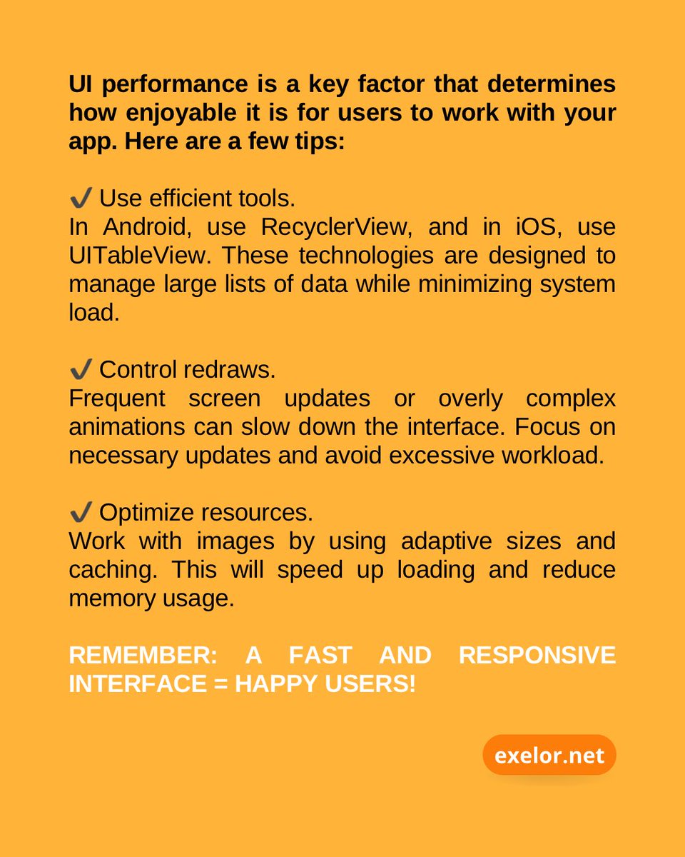 exelordev's tweet photo. 🔥We EXELOR MOBILE team know how to make your apps PERFECT.🔥
Our team of professionals will create an interface for you that works quickly, looks stylish, and provides users with an enjoyable experience.🏎️ https://t.co/yyrXgHhuLc