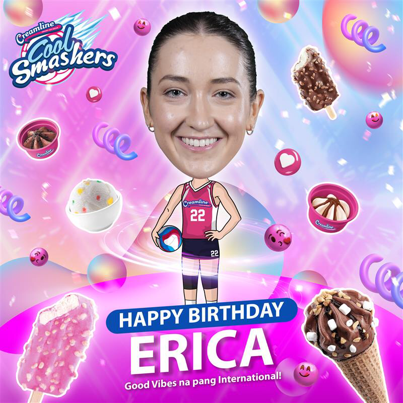 CoolSmashers's tweet photo. Happiest Birthday to our Snow Might, Erica Staunton!💖

Your Creamline Family wishes you all the Good Vibes in this world! 🤗😉

Mga ka-vibes, comment your birthday greetings below! 💖🥳 https://t.co/IZVzsMunnL