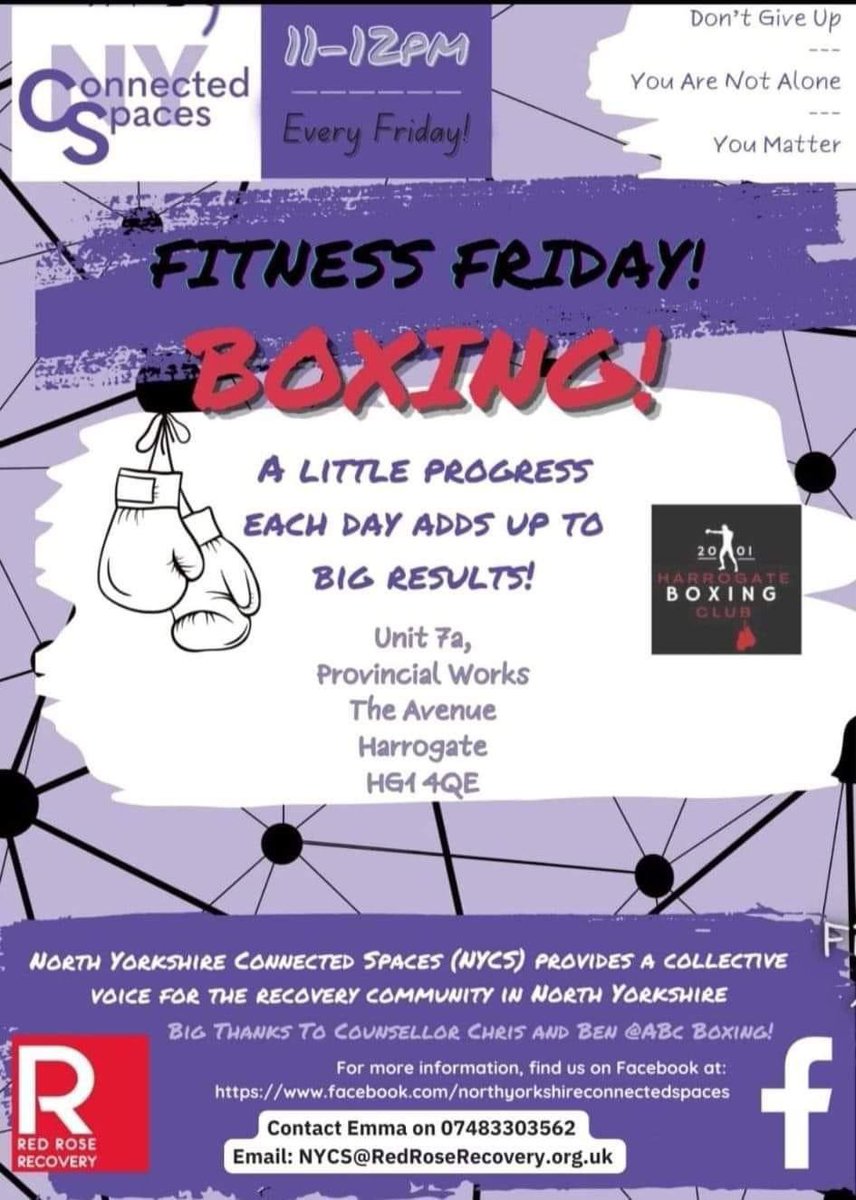 📢 Free Boxing Sessions Every Friday!🥊

Looking for a fun way to get fit, learn new skills, and connect with the community? Come down and join our free boxing classes tomorrow!

👊 Adults: 11:00 AM - 12:00 PM
👊 Youth: 4:00 PM - 4:45 PM