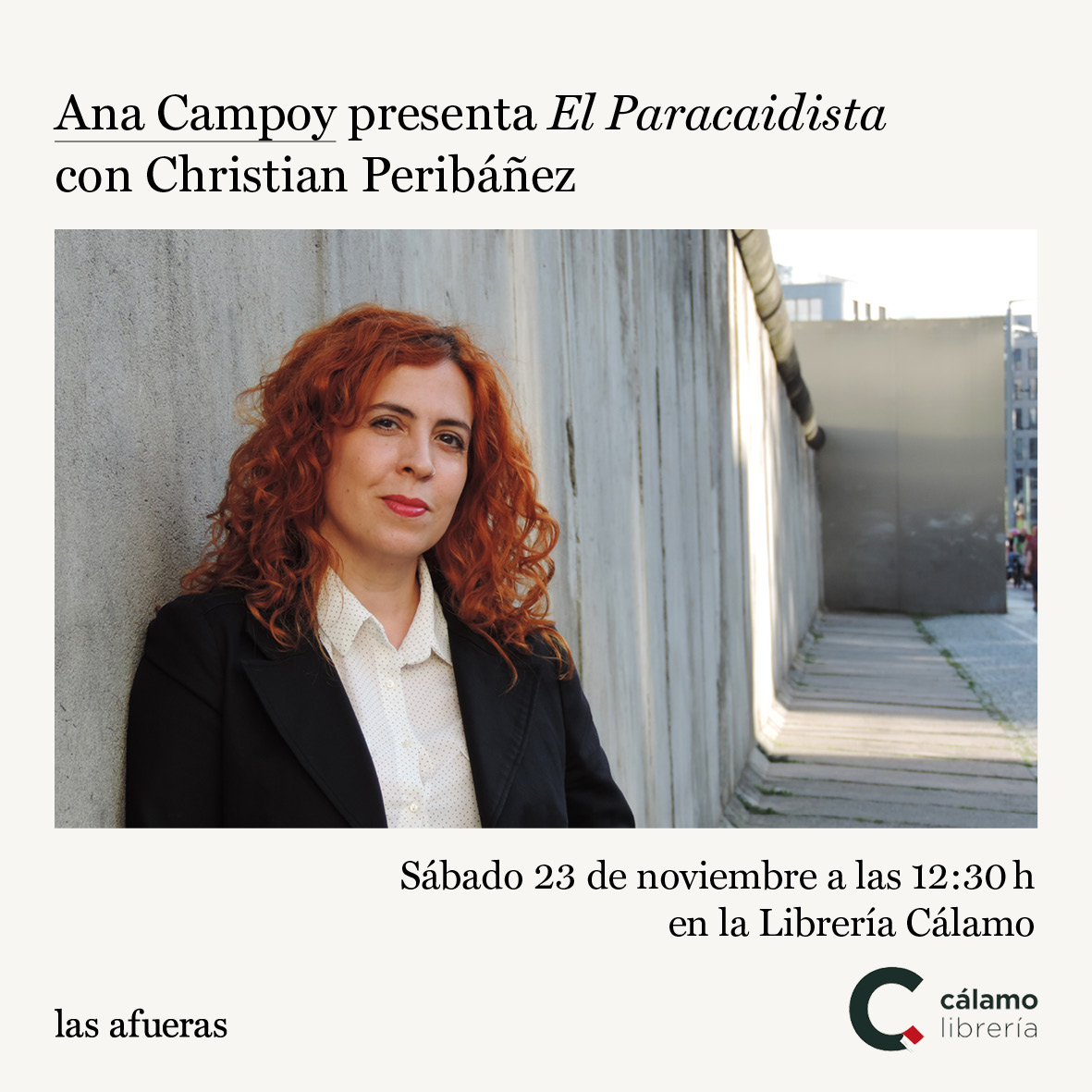 Tras la presentación de ayer, los vientos llevan "El paracaidista" hasta Zaragoza, a nuestra querida @LibreriaCalamo, donde <a href="/anacampoy/">Ana Campoy</a> estará en con <a href="/crisperi/">Christian Peribáñez</a> y todos los amigos y amigas que tengáis a bien acompañarnos. 🪂✨