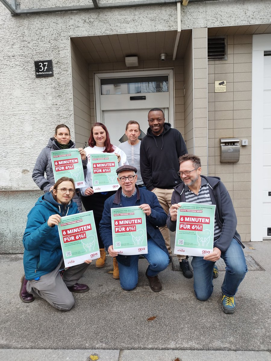 #6Minuten6Prozent
PSWB - Psychosozialen Wohnheim B37 #Linz 
#SWÖ #Kollektivvertrag