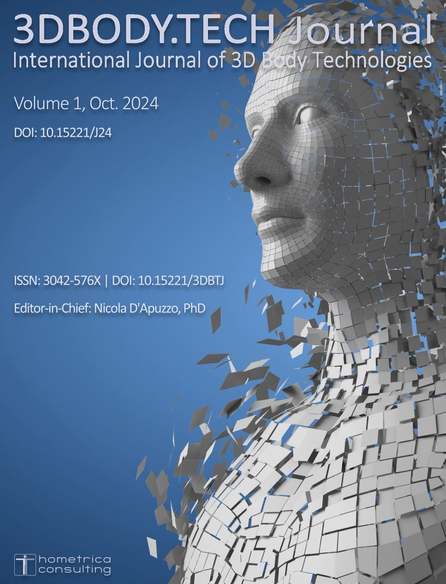 3DBODY.TECH Journal - International Journal of 3D Body Technologies, Volume 1, Oct. 2024
jrnl.3dbody.tech
3DBODYTECH Journal is an international peer reviewed, pure open access journal.  The current volume includes the full papers presented at 3DBODYTECH 2024.