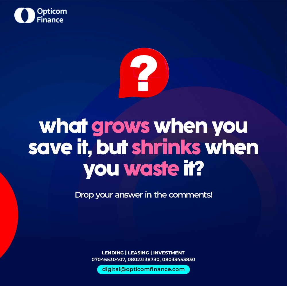 opticomfinance's tweet photo. Here’s a fun one for your Friday! Can you solve this financial riddle? Let us know in the comments!

#FinanceFriday #FinancialLiteracy #OpticomFinance #RiddleTime https://t.co/0SWxmLqM7k