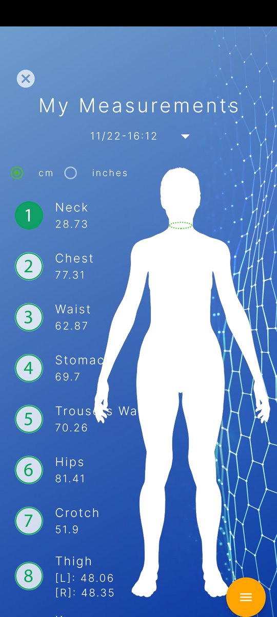 butteryrune's tweet image. Gaisss aku nemu app bisa ngasih tahu kita ukuran tubuh dan aku cocokin sama hasil aku ngukur pake meteran jahit ternyata akurat. Keren banget gasiii. Bahkan bisa ngasih tau size kita kalo mau b3li pakaian di brand tertentu dan nunjukin celebrities yg badannya kaya kita. 😻
