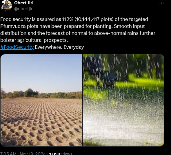 This accomplishment reflects our farmers' dedication to transforming agriculture and advancing food security for our nation. Let’s keep pushing forward together!  #mulching #FoodSecurity #Pfumvudza