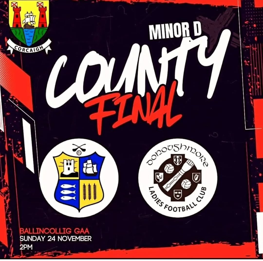Best of luck to our Minors in the county final on Sunday playing Carrigaline in Ballincollig at 2pm. All support is greatly appreciated! 🏴🏳️⚫⚪
